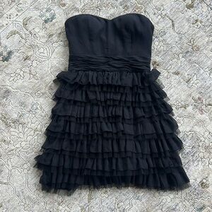 Black Aidan Mattox silk cocktail dress